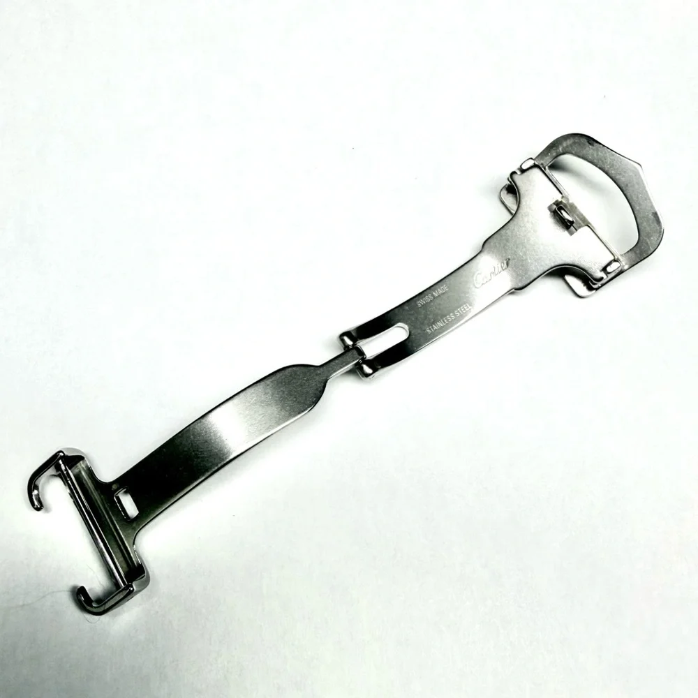 CARTIER Steel 18mm Complete Deployment 0.40TCW Diamond Buckle - Picture 5 of 7